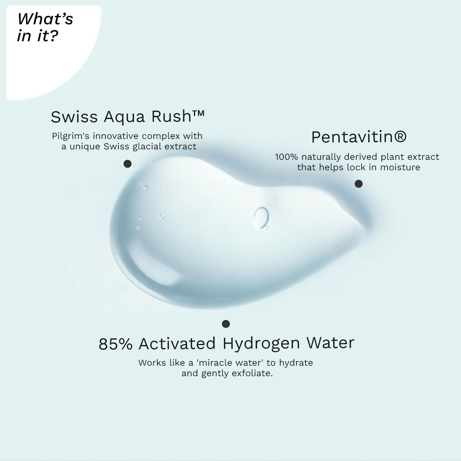 Pilgrim wiss Aqua Rush Peeling Gel Pentavitin & Activated Hydrogen Water for Face | Grocsy