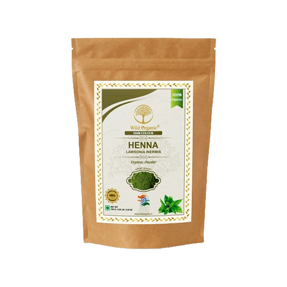 Wild Organic Henna Hair Colour Powder For Smooth Hair Pack | Grocsy