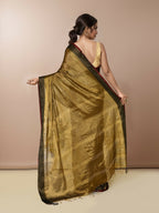 Joban Fashion GoldBlack Tissue Saree | Grocsy