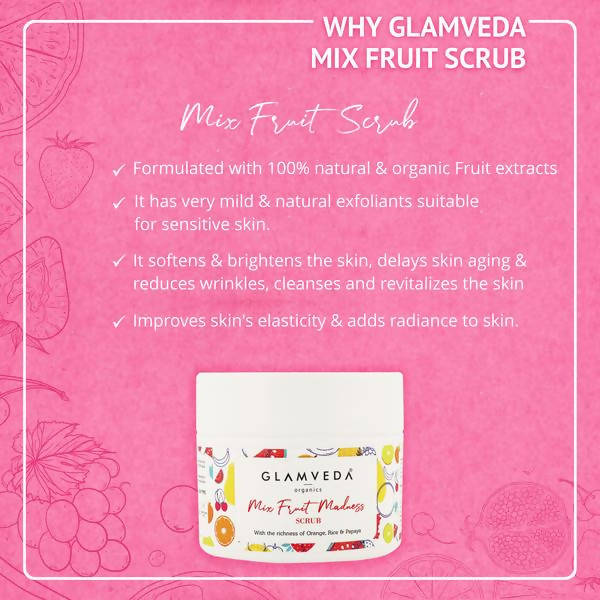 Glamveda Mix Fruit Scrub | Grocsy