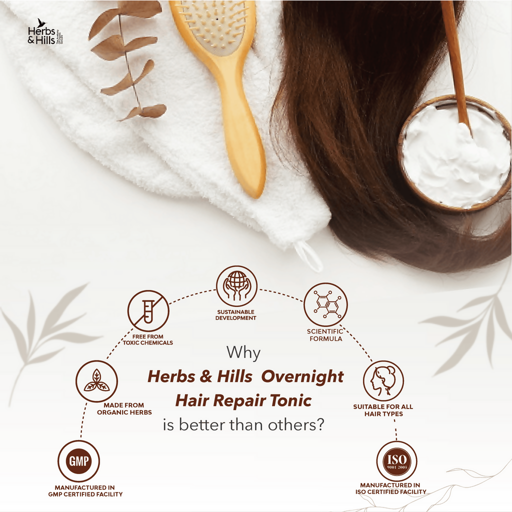 Herbs & Hills Overnight Hair Repair Tonic | Grocsy