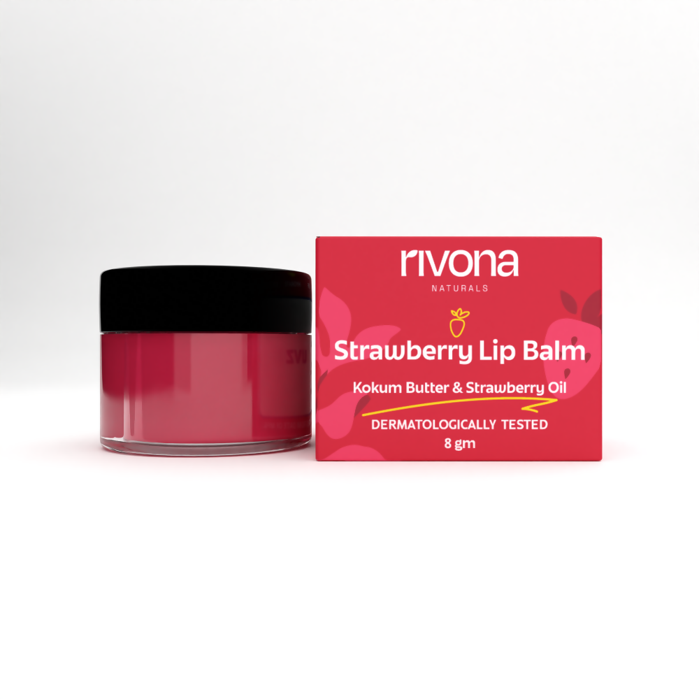 Rivona Naturals Strawberry Lip Balm | Grocsy