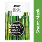Nykaa Skin Secrets Exotic Indulgence Charcoal + Bamboo Sheet Mask | Grocsy