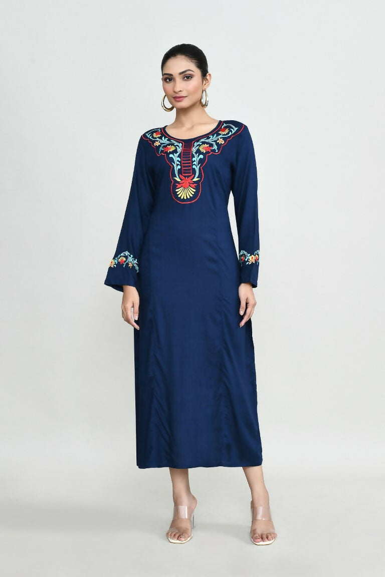 Joban Fashion Blue Rayon Tunic | Grocsy