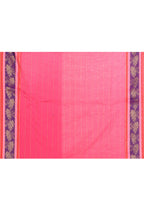 Piyari Fashion Women's Rani Pink Embellished Zari Border Cotton Saree | Grocsy