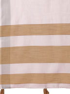 Shree Shyam Fashion The White Loom White Linen Cotton Saree | Grocsy