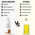 Aravi Organic 100% Pure Cold Pressed Badam Rogan Sweet Almond Oil | Grocsy