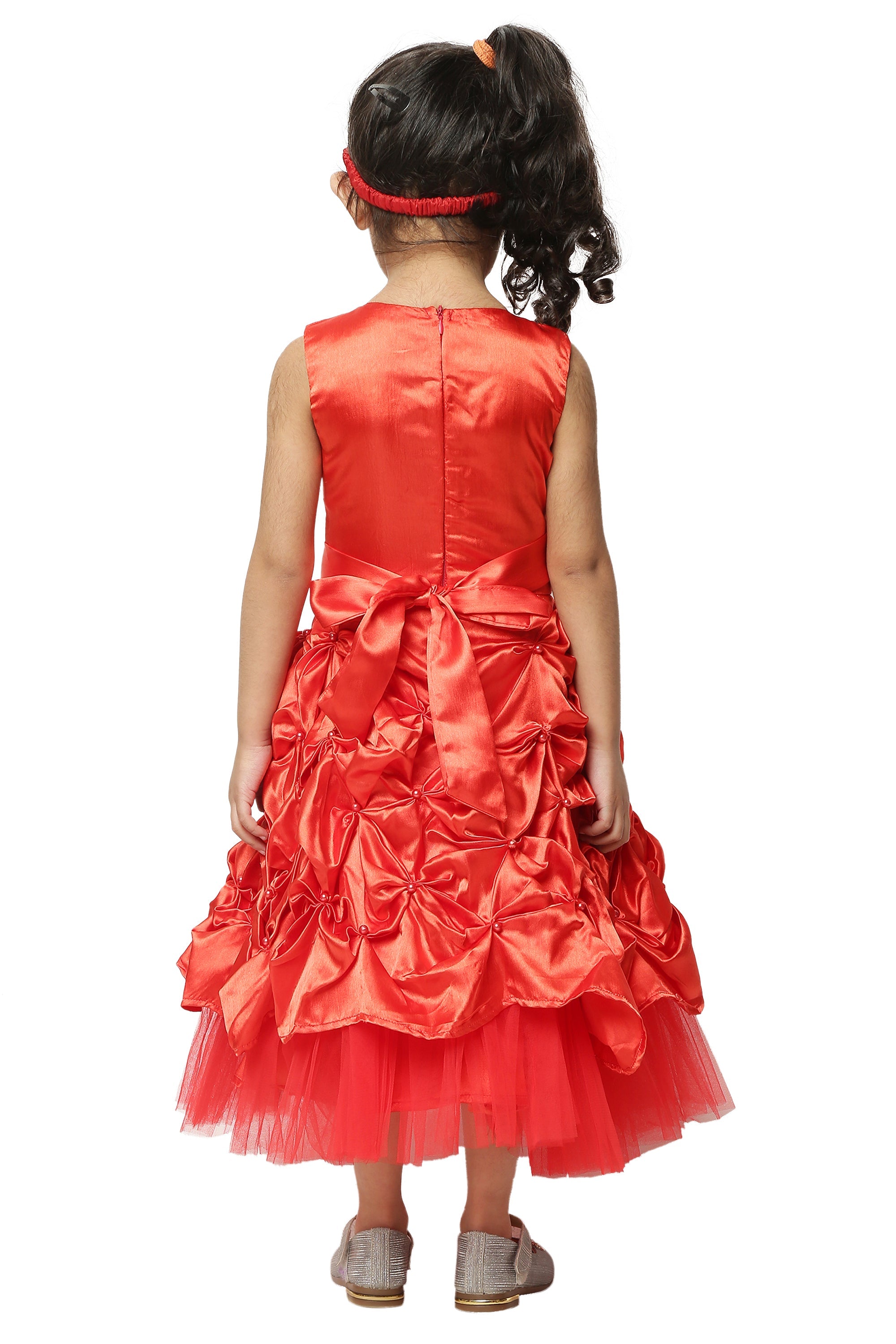 Asmaani Kids Party Wear Stylish Dresses, Perfect for Parties, Functions & Vacations - Red | Grocsy