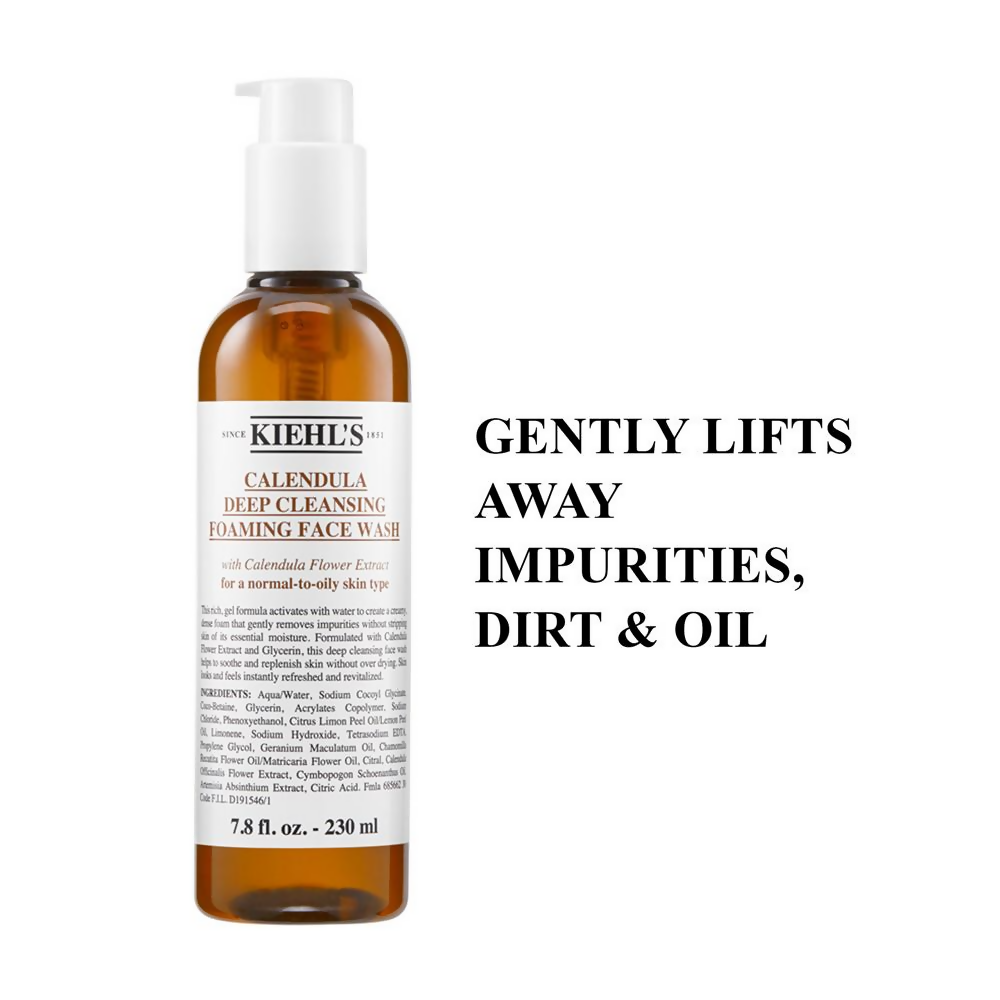 Kiehl's Calendula Deep Cleansing Foaming Face Wash With Glycerin | Grocsy