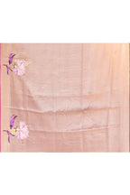 Joban Fashion Purple Saree Tissue Applick With Mirror | Grocsy