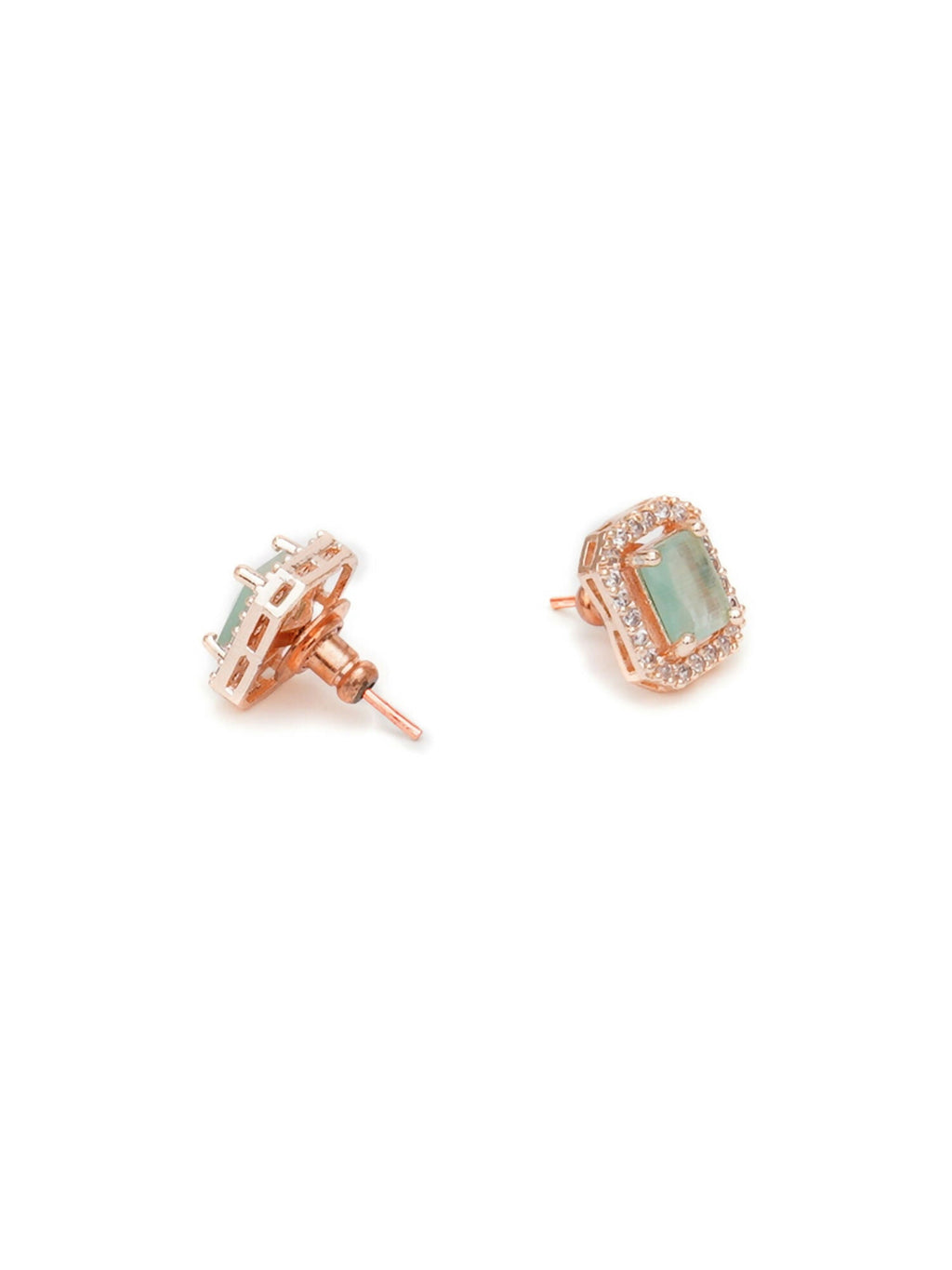 stone stud (mint green ) - Ruby Raang | Grocsy