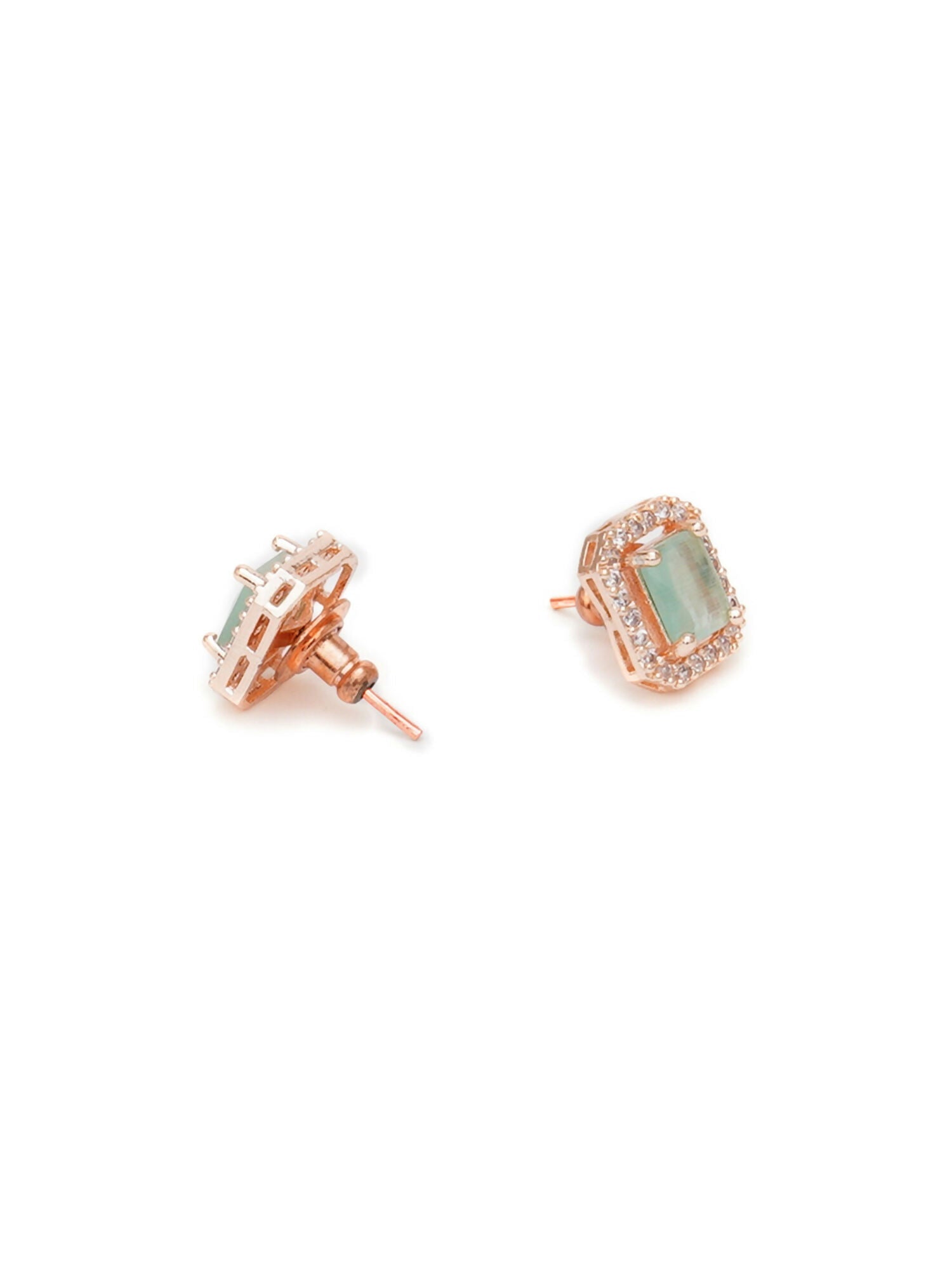 stone stud (mint green ) - Ruby Raang | Grocsy