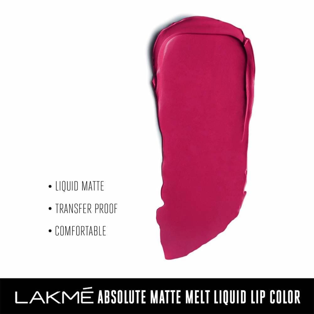 Lakme Absolute Matte Melt Liquid Lip Color - Pink Poison | Grocsy