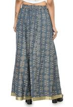 Mominos Fashion Moeza Cotton Grey Printed Lehenga (Lancha) | Grocsy