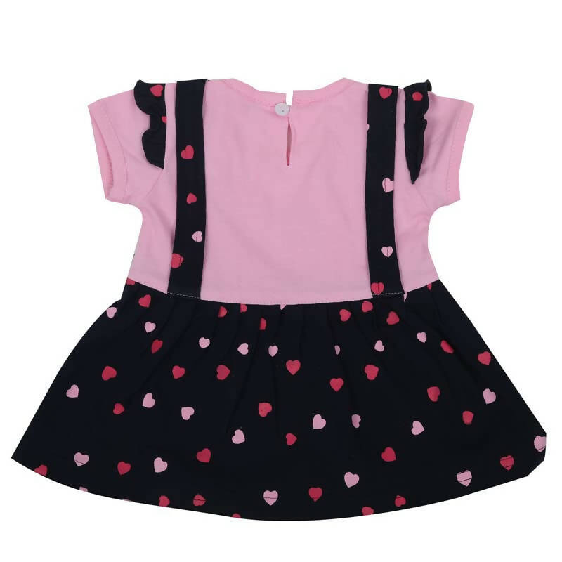 NammaBaby Baby Girl's A-Line Mini Frock Dress - Pink 117 | Grocsy