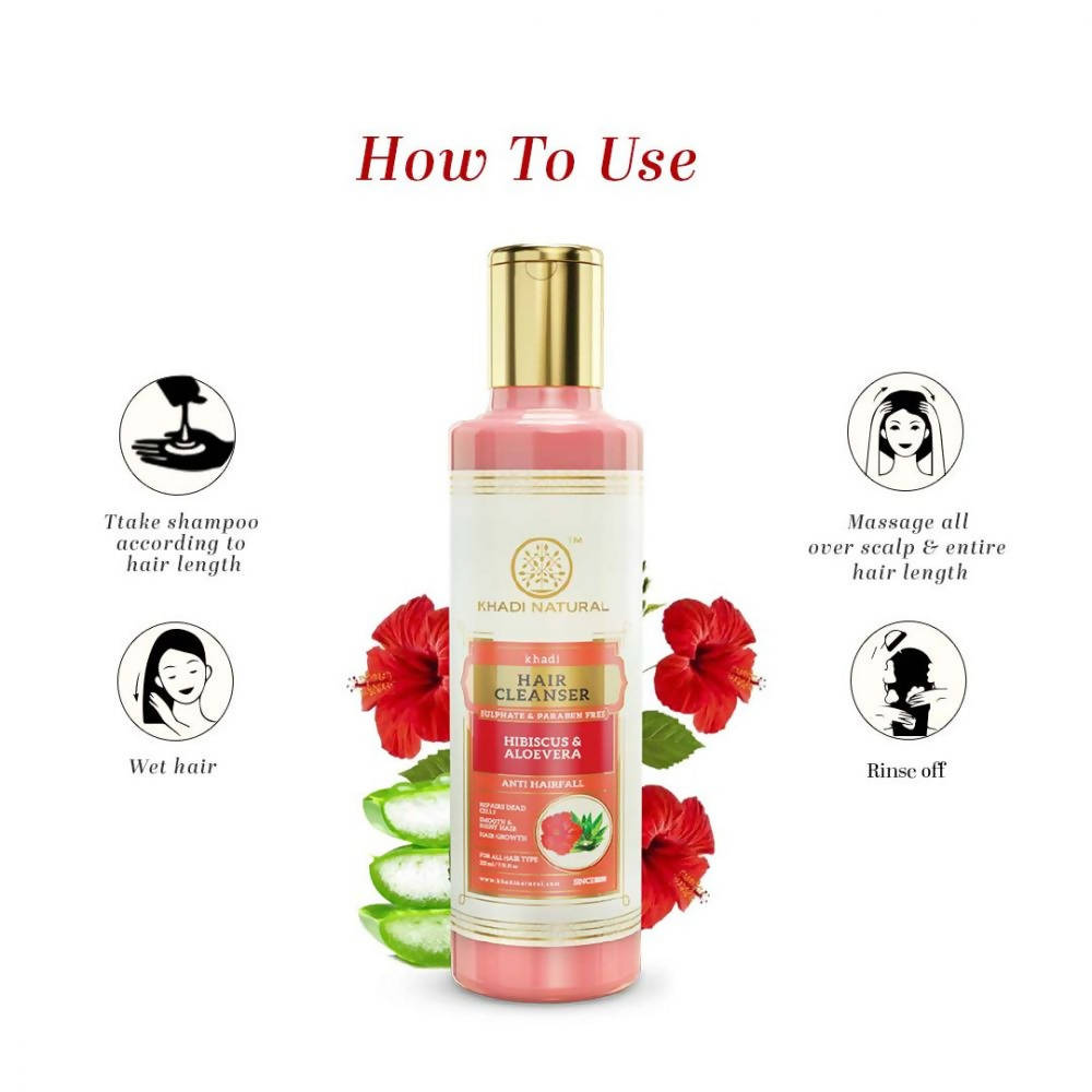 Khadi Natural Hibiscus & Aloevera Hair Cleanser | Grocsy