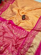DEIANA'S Beautiful Designer Golden zari Soft Lichi Silk Saree - Yellow | Grocsy
