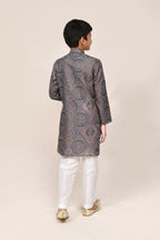 Joban Fashion Linen Cotton red Kurta With Straight Fit Pant | Grocsy