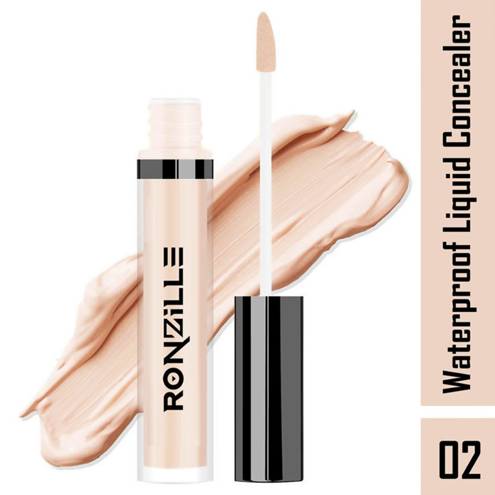 Ronzille Hd Finish Full Coverage Liquid Concealer - Medium Beige 02 | Grocsy