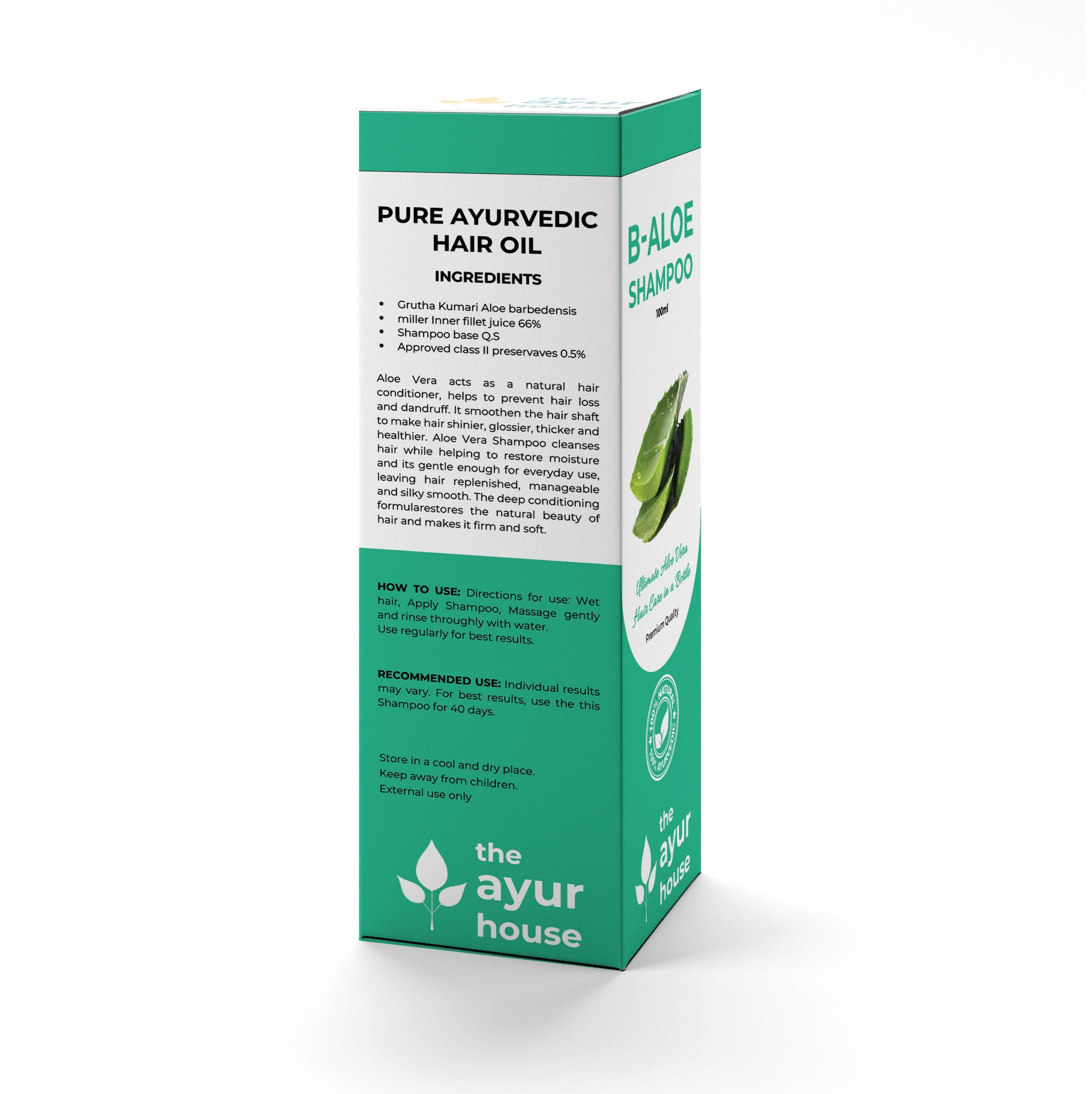 The Ayur House B Aloe Herbal Shampoo | Grocsy
