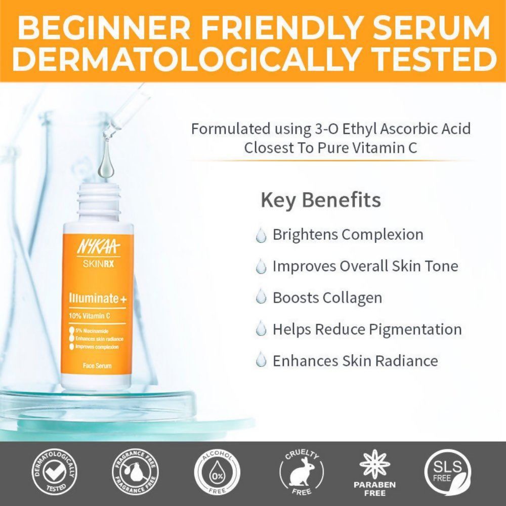 Nykaa SkinRX 10% Vitamin C Face Serum | Grocsy