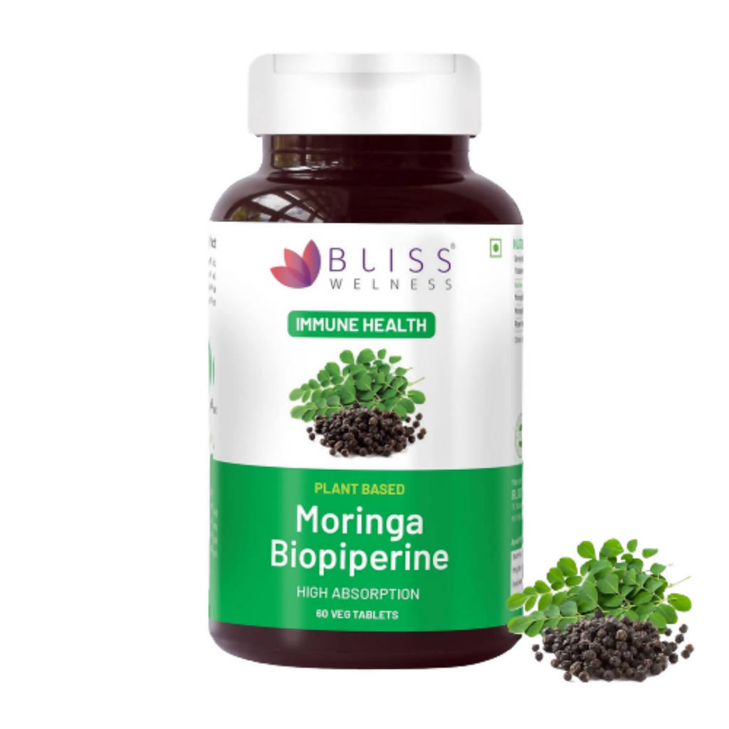 Bliss Welness Moringa Biopiperine Tablets | Grocsy