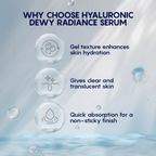 AHC Hyaluronic Dewy Moisturising Radiance Face Serum - Korean skincare | Grocsy