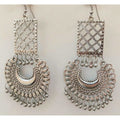 MS Fashion India Antique Silver Oxidized Vintage Chandbali Bollywood Style Earrings | Grocsy