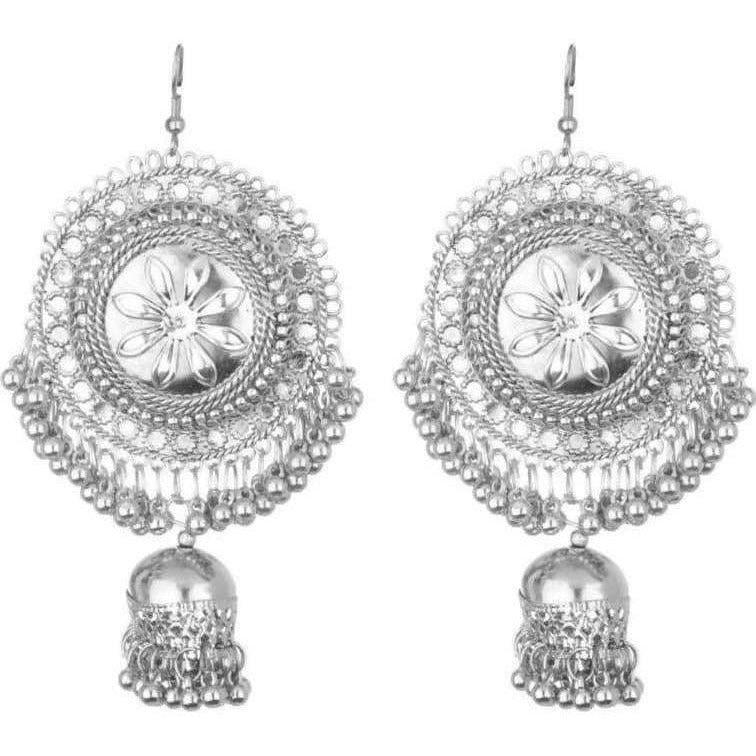 MS Fashion India Ethnic Flower Design Round Shape Jhumka Earrings | Grocsy