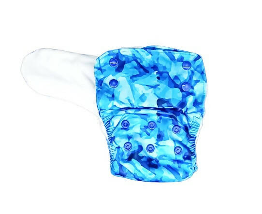 Kindermum Nano Pro Aio Cloth Diaper (With 2 Organic Inserts And Power Booster)- Aqua For Kids | Grocsy