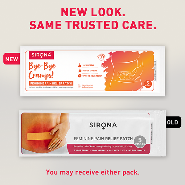 Sirona Period Pain Relief Patches | Grocsy