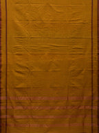Olive Narayanpet Cotton Handloom Saree with Checks Design - Global Threads | Grocsy