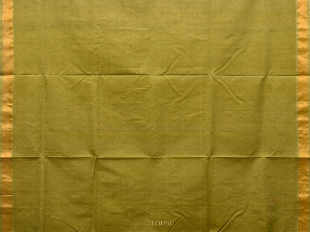 Olive Uppada Cotton Handloom Saree with Assorted Buta Pallu Design - Global Threads | Grocsy