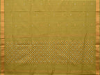 Olive Uppada Cotton Handloom Saree with Jamdani Pallu Design - Global Threads | Grocsy