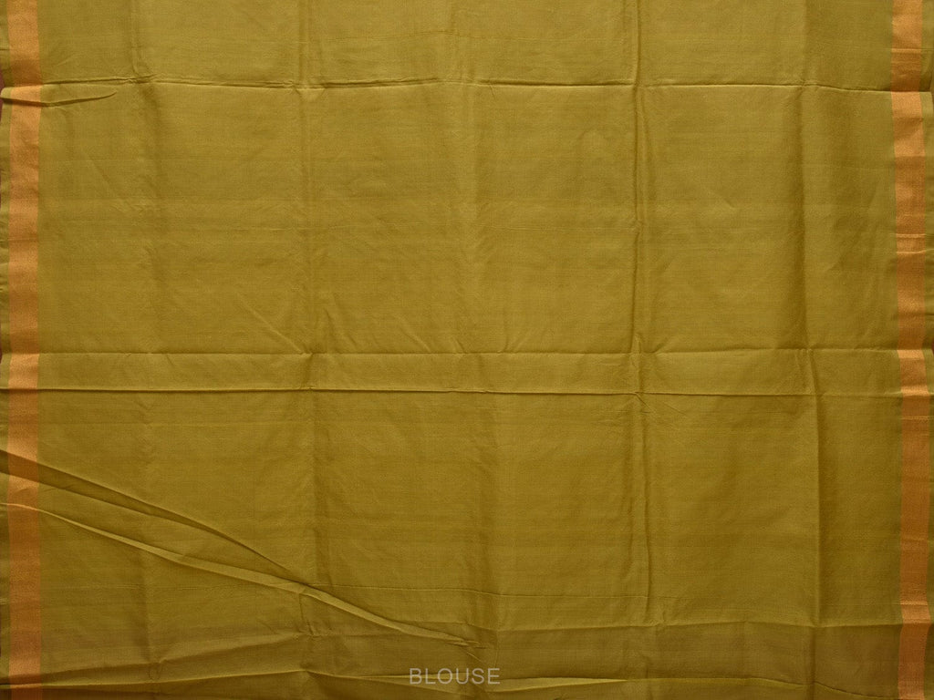 Olive Uppada Cotton Handloom Saree with Jamdani Pallu Design - Global Threads | Grocsy