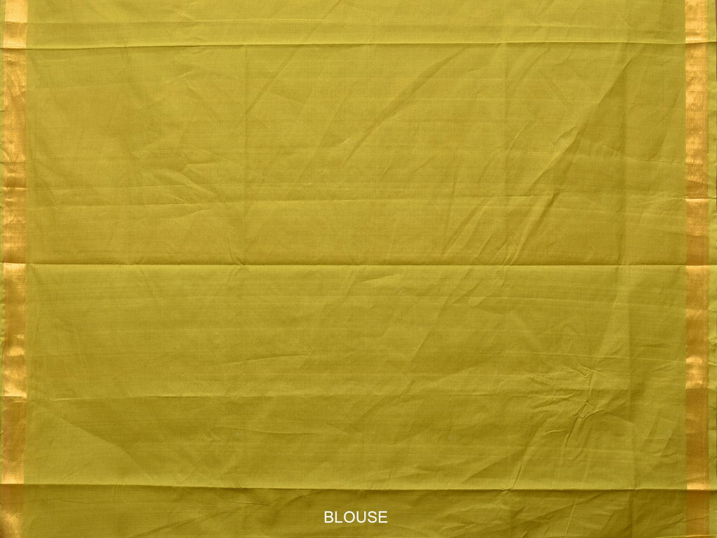 Olive Uppada Cotton Handloom Saree with Jamdani Pallu Design - Global Threads | Grocsy