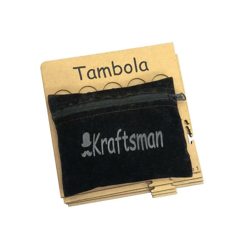 Kraftsman Portable Wooden Tambola Board Game With 600 Tickets | Grocsy