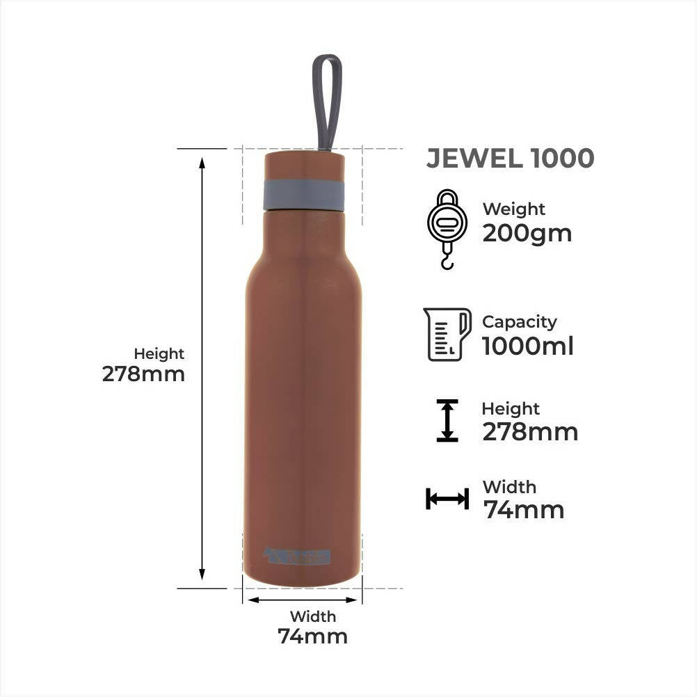 Dubblin Jewel Stainless Steel Sipper Water Bottle | Grocsy