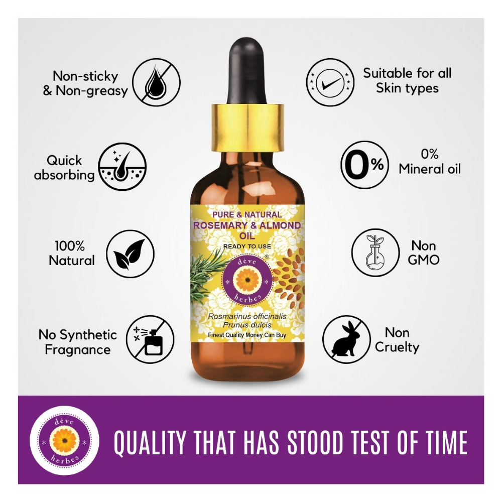 Deve Herbes Pure And Natural Rosemary & Almond Oil | Grocsy