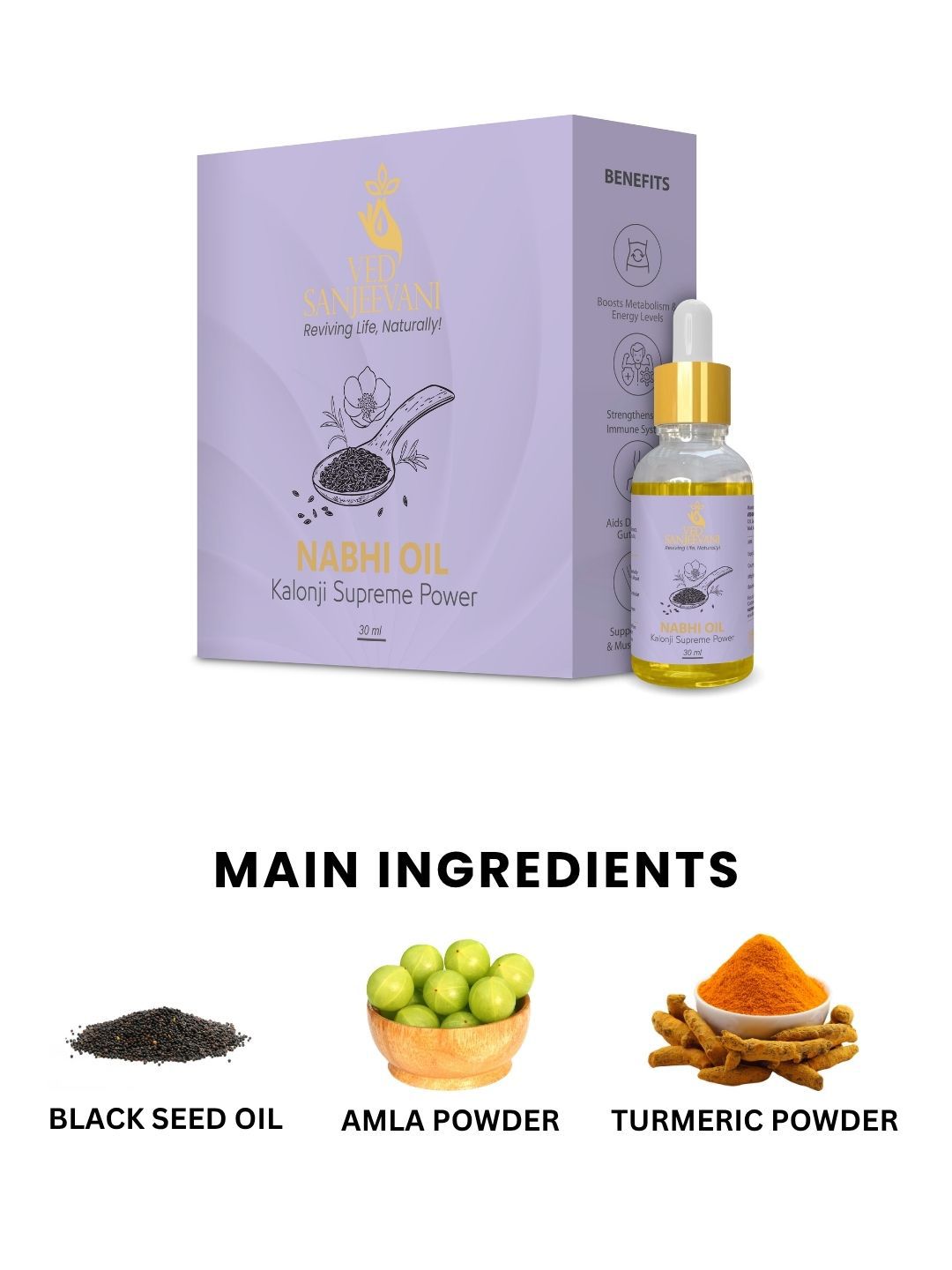 Ved Sanjeevani Kalonji Supreme Nabhi Oil | Grocsy