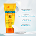 VLCC Aqua Light Sunscreen Gel SPF 70 PA++++ | Grocsy