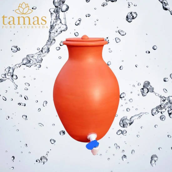 Tamas Handmade & Eco-Friendly Earthen Pot With Clay Lid & Tap | Grocsy