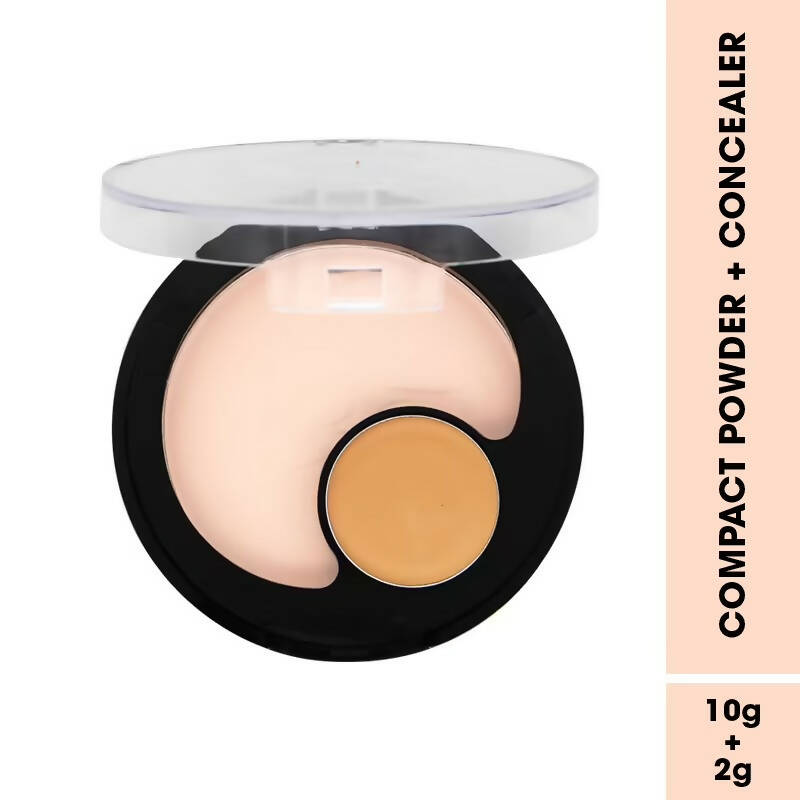 Fashion Colour 2 In 1 Compact Powder and Concealer-Shade 02 (Medium to Light) | Grocsy