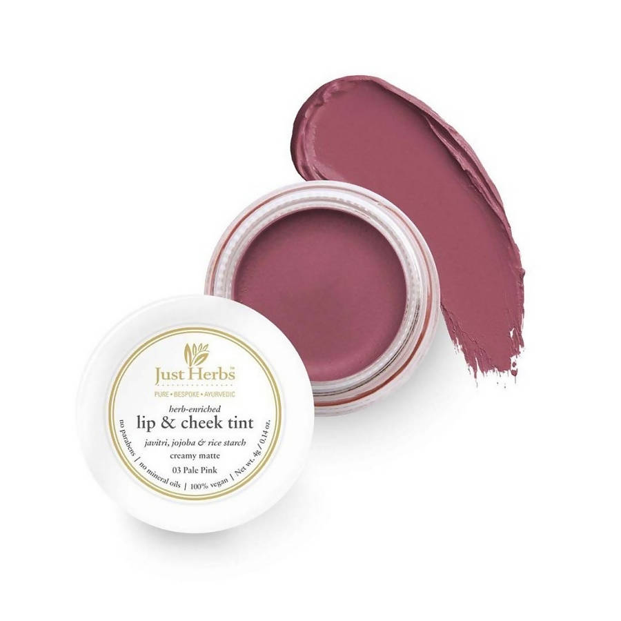 Just Herbs Herb Enriched Lip & Cheek Tint ( Pale-Pink-03 ) (4 Ml) | Grocsy