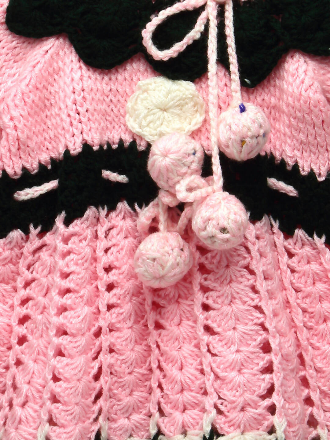 ChutPut Hand knitted Nora Wool Dress For Baby Girls - Pink | Grocsy
