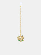 Ruby Raang Gold Polished Gold Kundan Maang Tikka | Grocsy