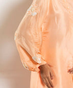 Timaraa Peach Heirloom – Silk Aari Zardosi Co-Ord Set | Grocsy