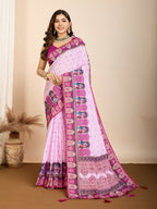 Purple Muslin Cotton Designer Digital Printed Saree - Lavisha | Grocsy
