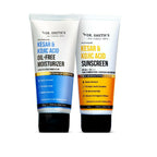 Dr. Sheth's Kesar & Kojic Acid Sunscreen & Oil-Free Moisturizer Combo - Hydrates & Fades Pigmentation | Grocsy