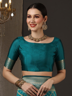 Saree Mall Woven Design Zari Silk Blend Banarasi Saree | Grocsy